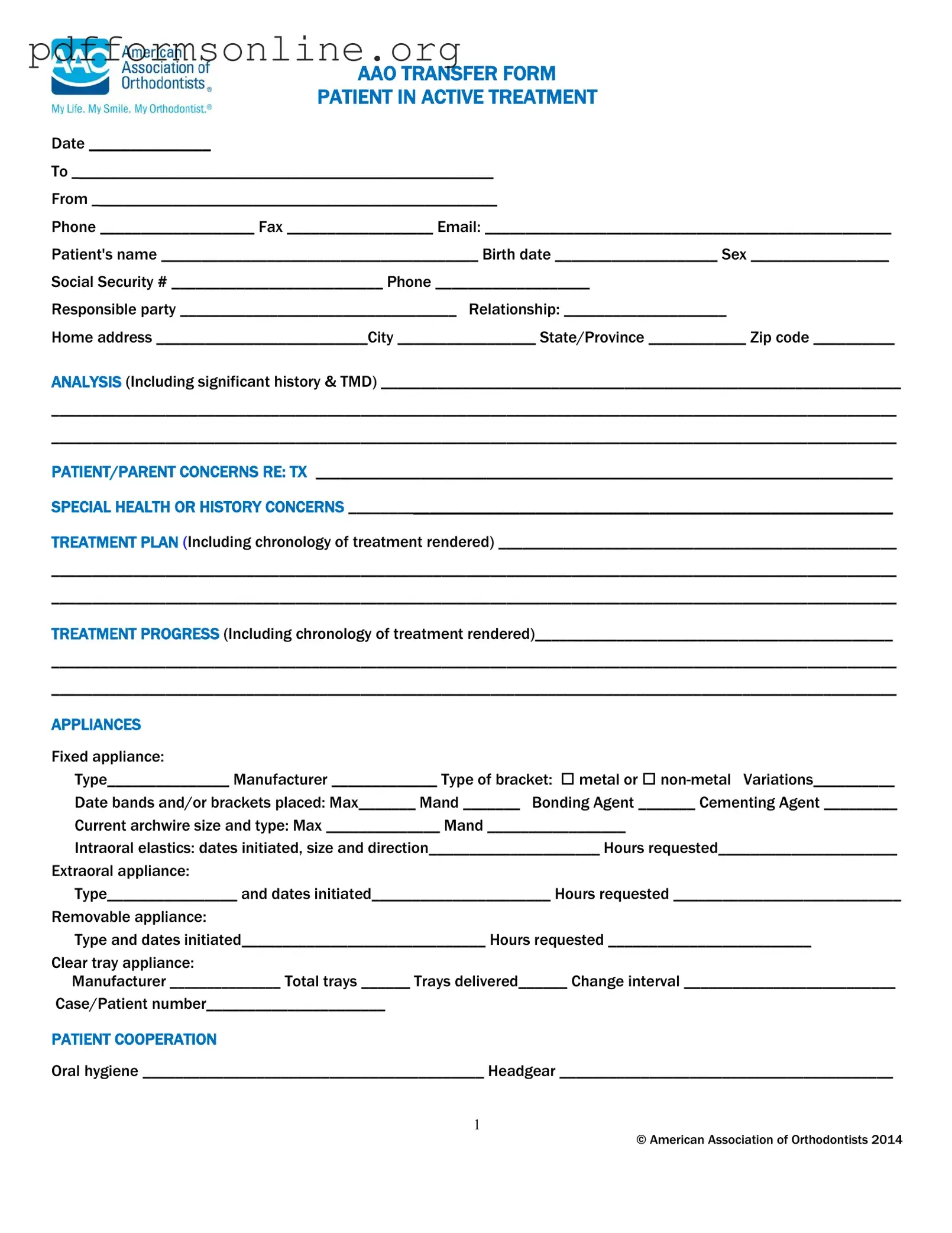 Aao Transfer Template