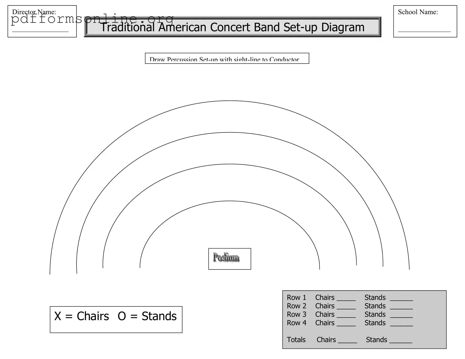 Band Seating Chart Template