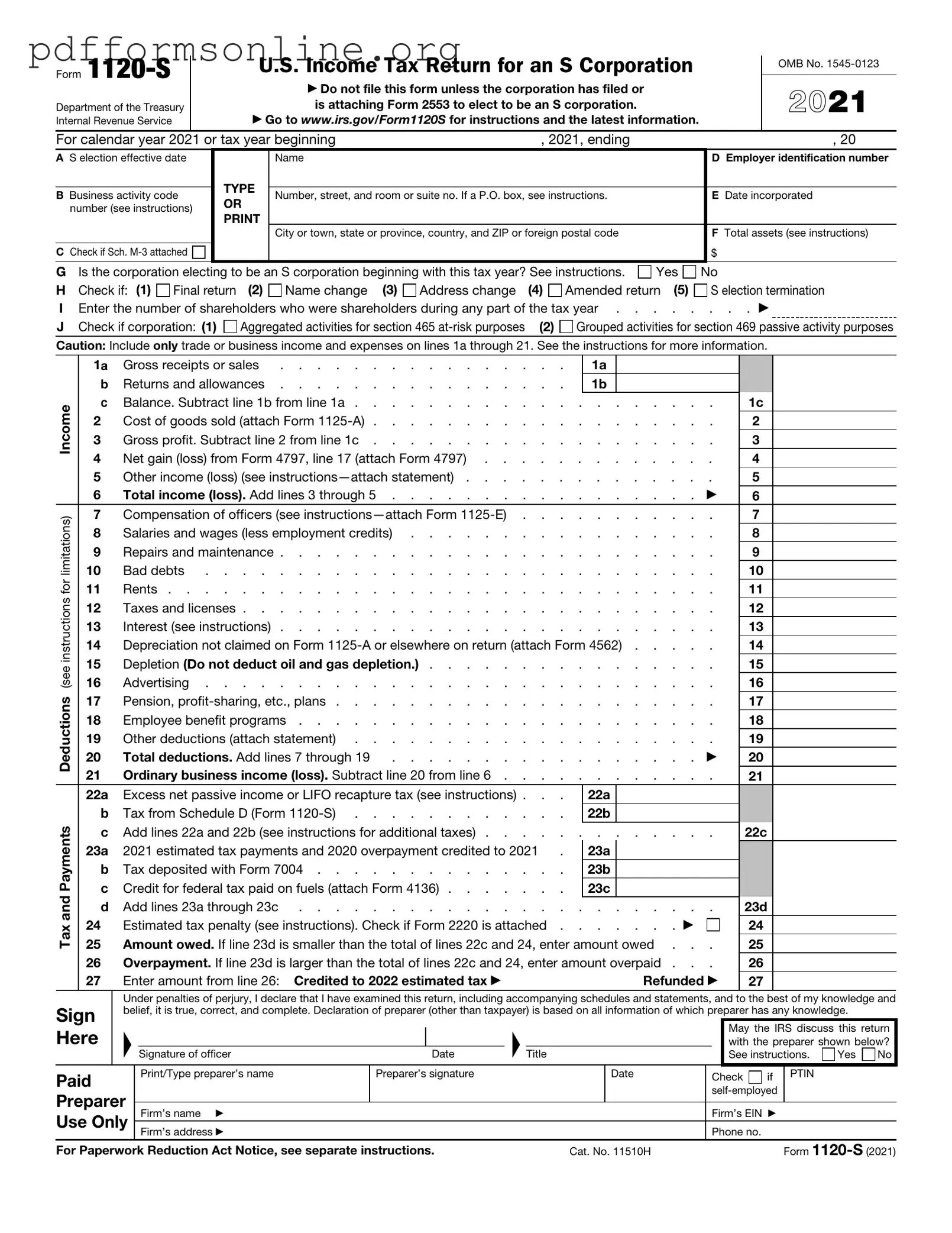 Federal Supporting Template