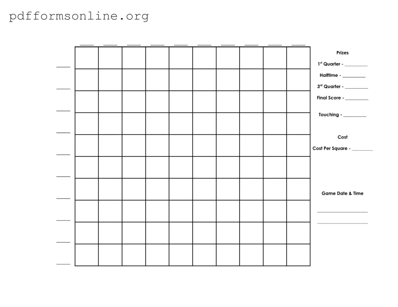 Football Pool Template