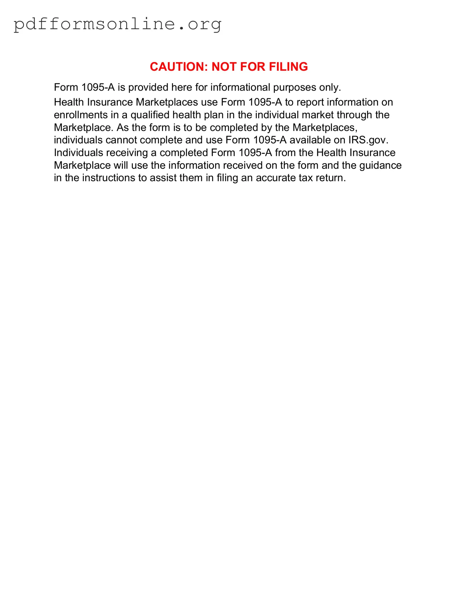 IRS 1095-A Template