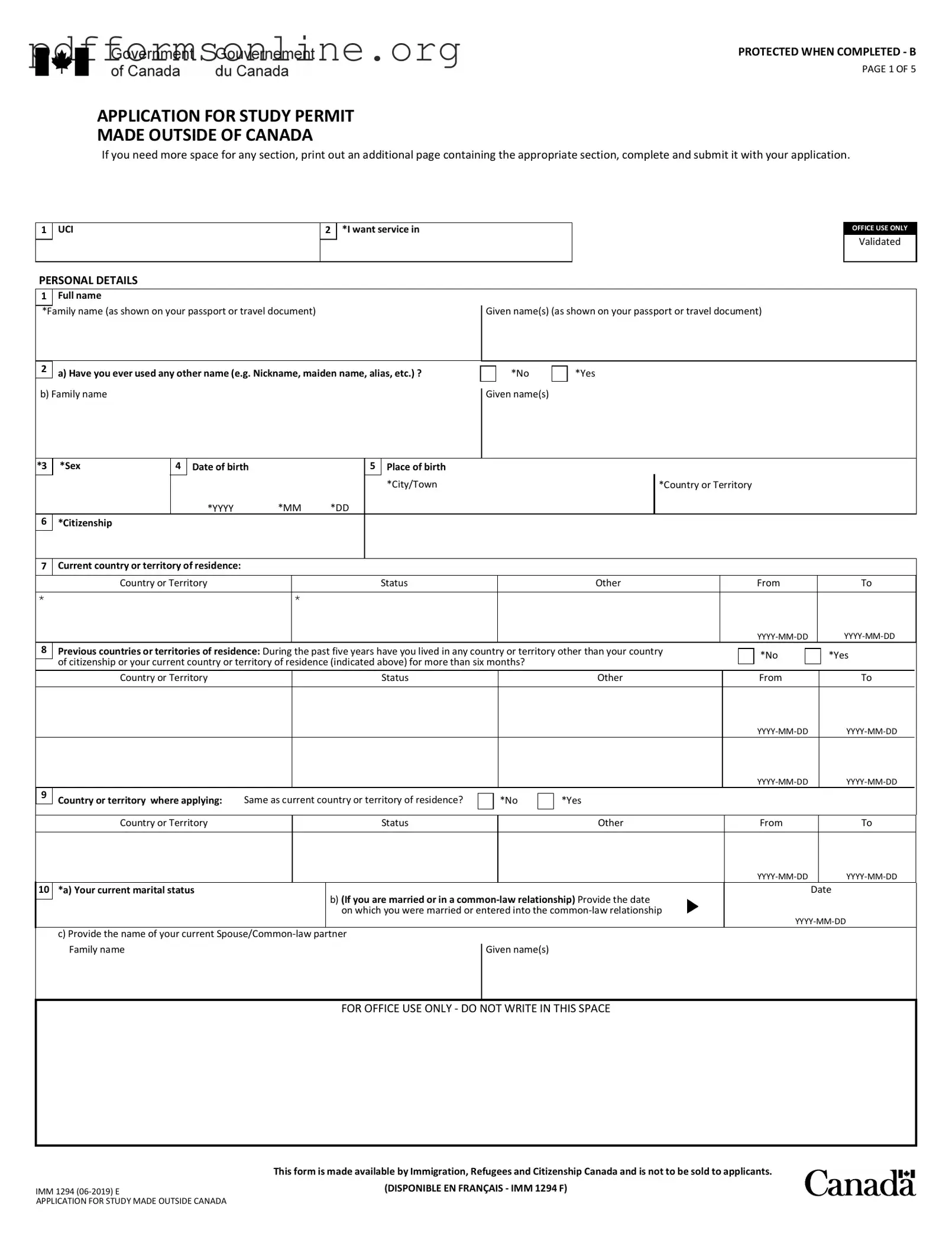 Imm 1294 Template