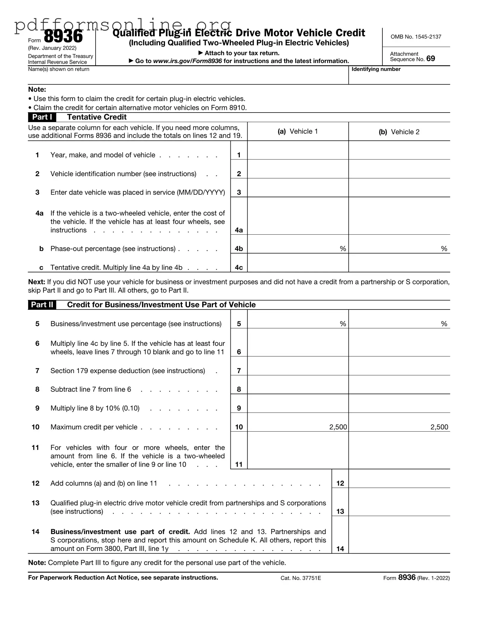 IRS 8936 Template