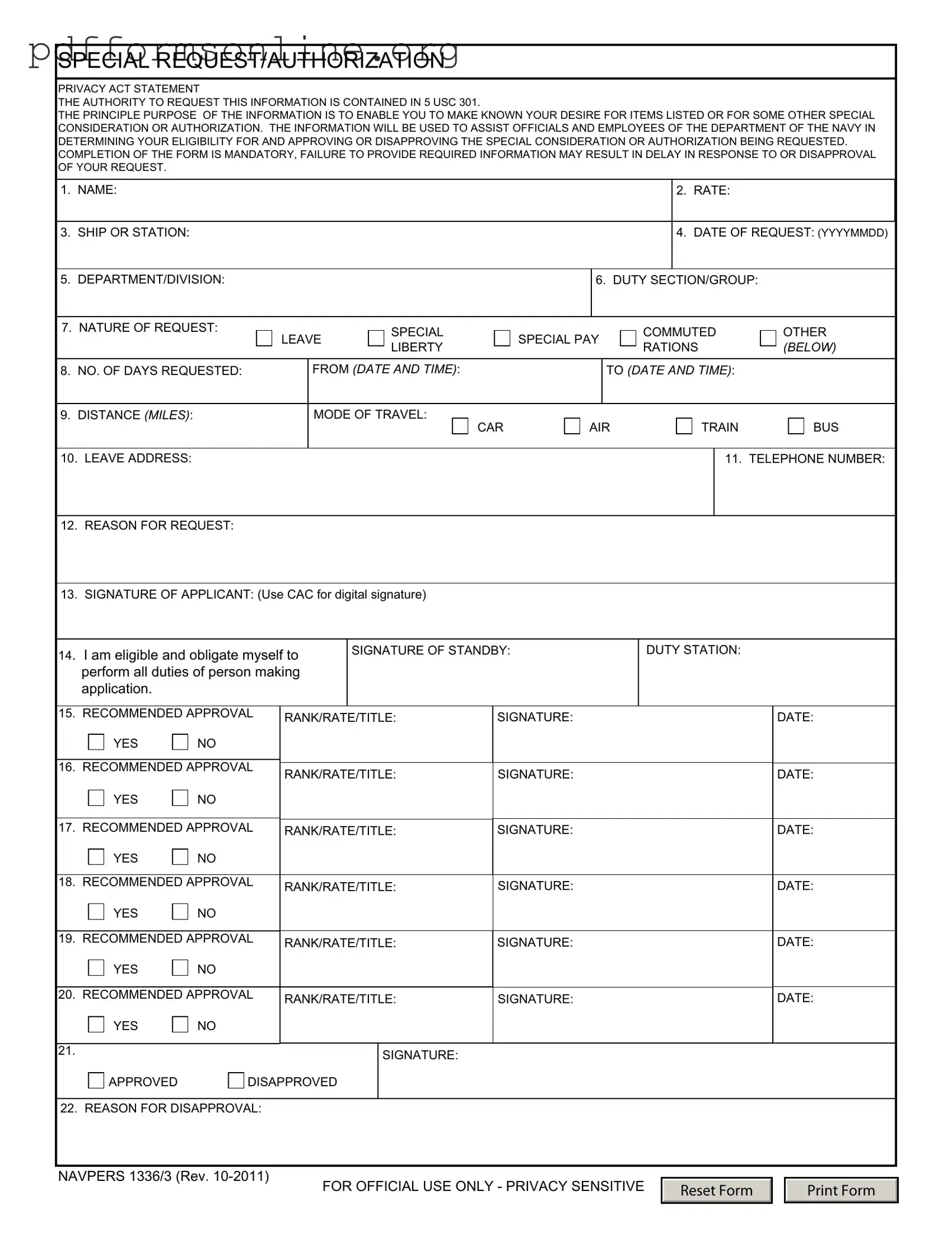 Navpers 1336 3 Template