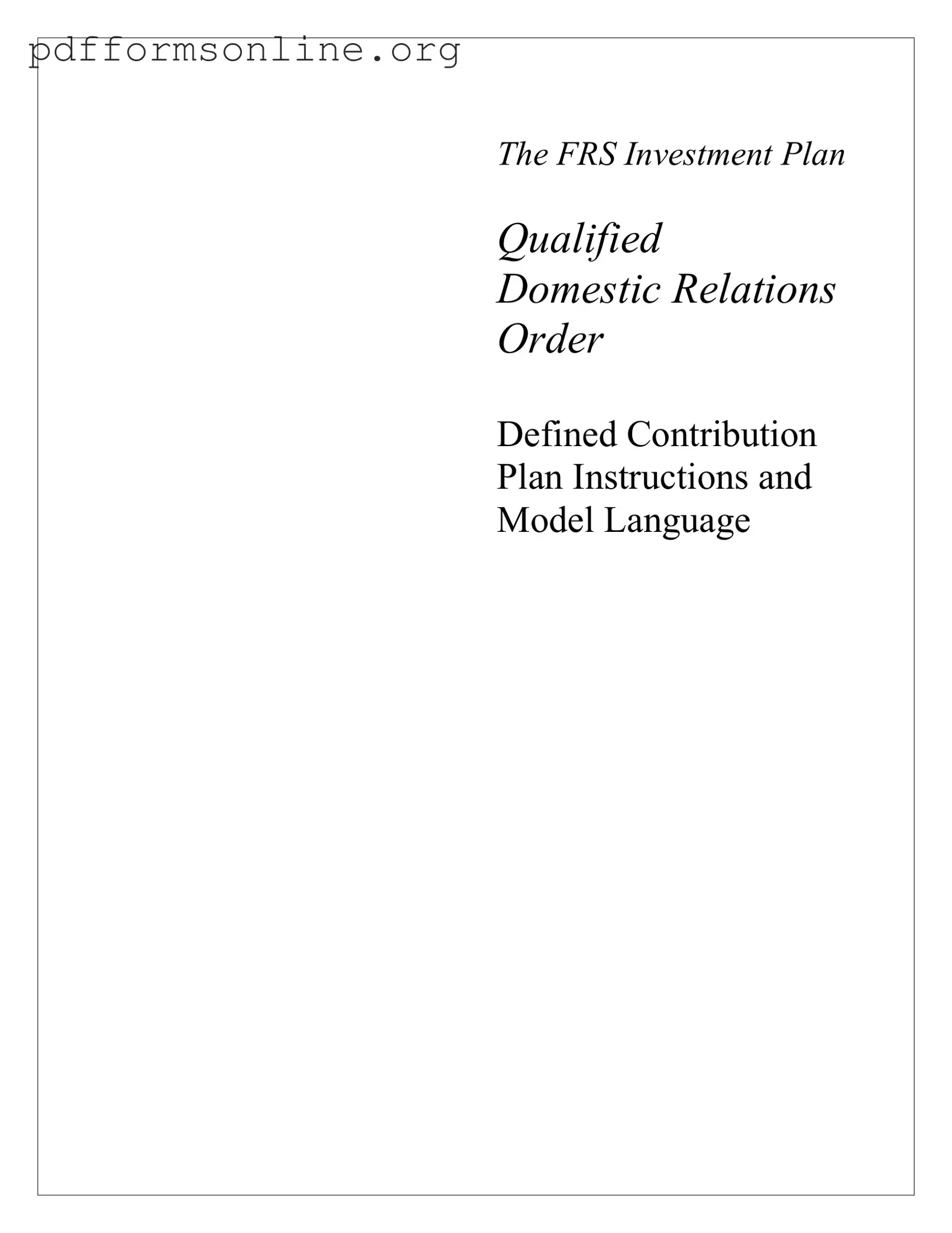 Qdro Template