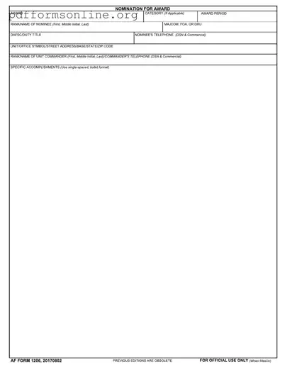 Af 1206 Template