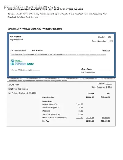 Payroll Check Template