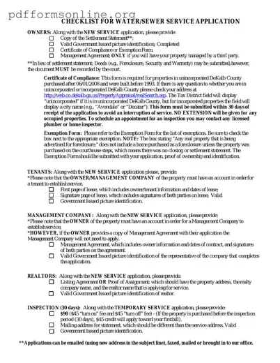 Dekalb County Water Application Template