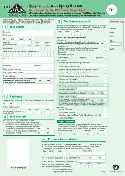 D1 Dvla Template