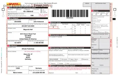 Dhl Waybill Template