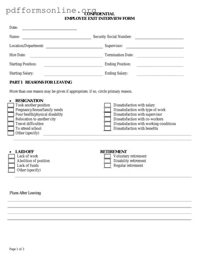 Exit Interview Template