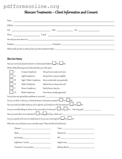 Facial Consent Template