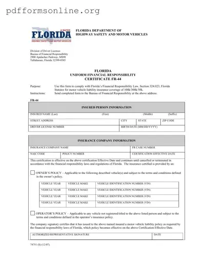 Fr44 Florida Template