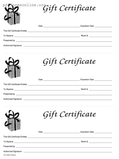 Gift Certificate Template