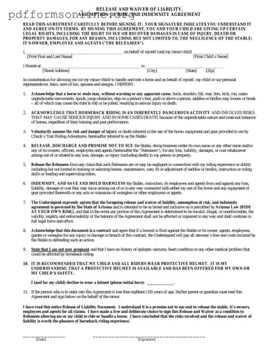 Horse Riding Template