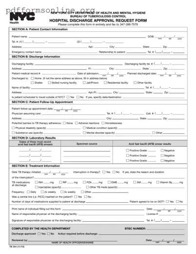 Hospital Discharge Papers Template