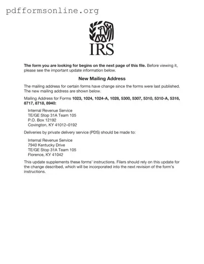 IRS 1024 Template