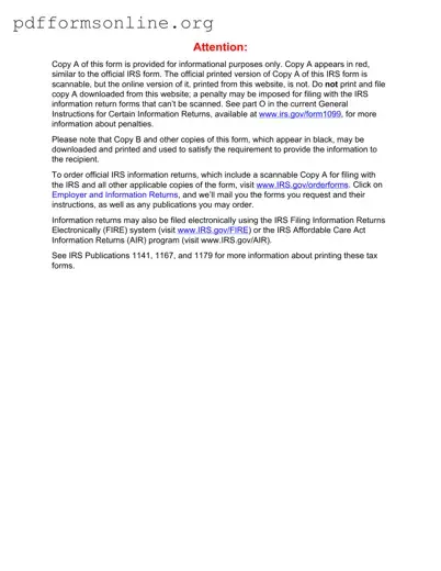 IRS 1099-MISC Template