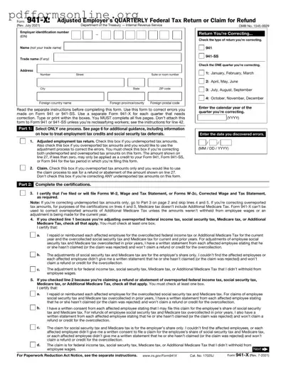 IRS 941-X Template