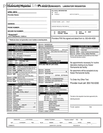 Lab Requisition Template