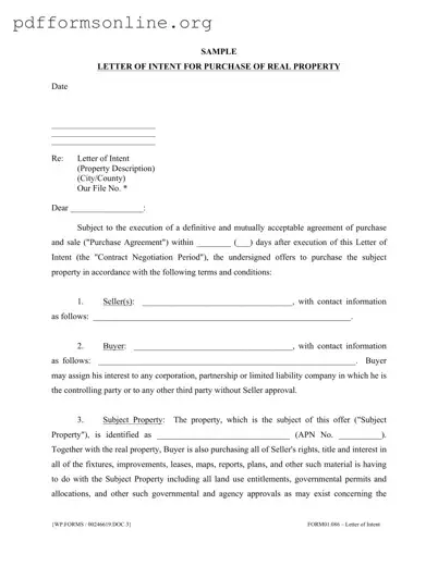 Letter To Purchase Land Template