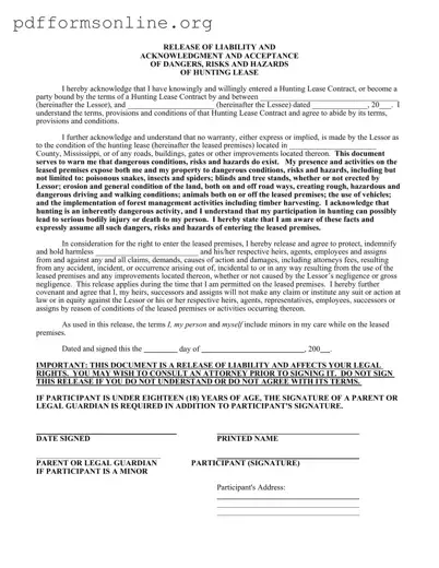 Liability Hunting Template