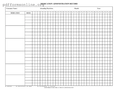 Medication Administration Record Sheet Template