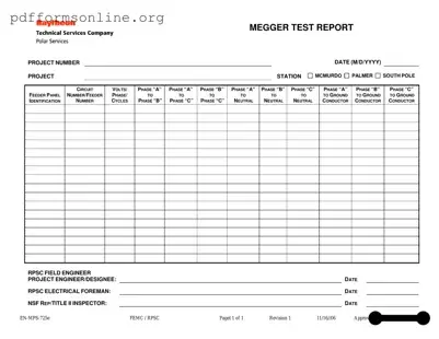 Megger Test Template