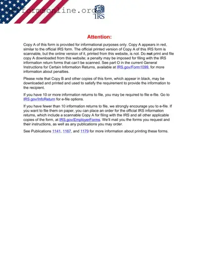 IRS 1099-MISC Template