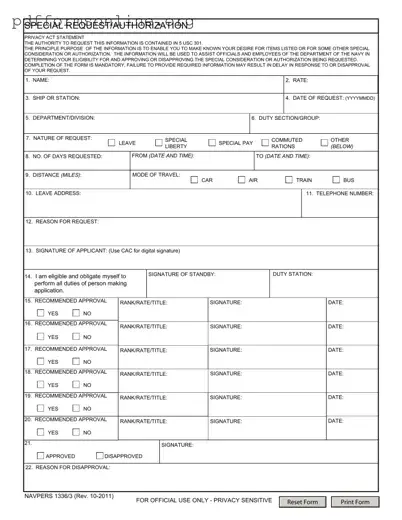 Navpers 1336 3 Template