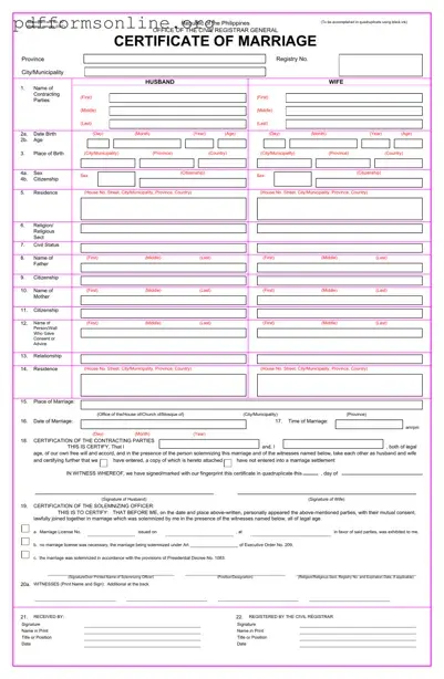 No 97 Marriage Template
