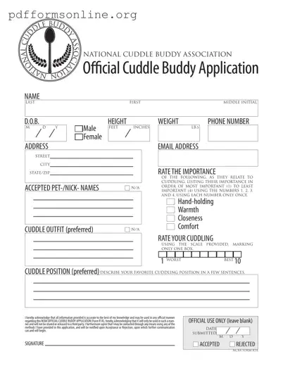 Cuddle Buddy Application Template
