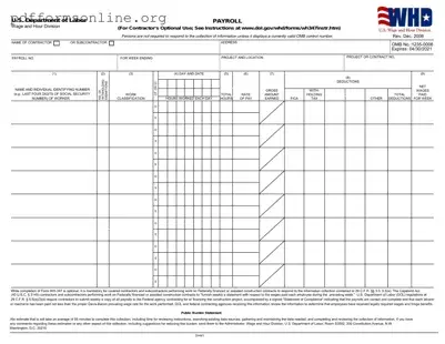 U.S. DoL Template