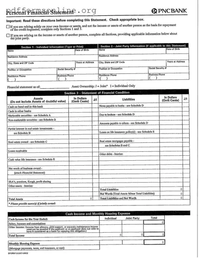 Pnc Bank Statement Template