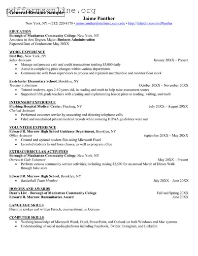 Resume Template