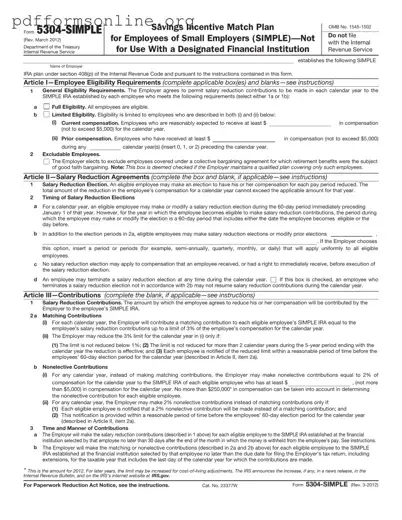 IRS 5304-SIMPLE Template