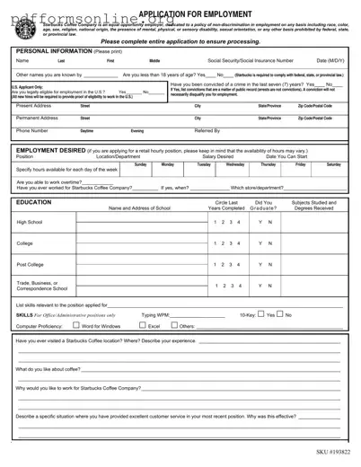 Starbucks Application Template