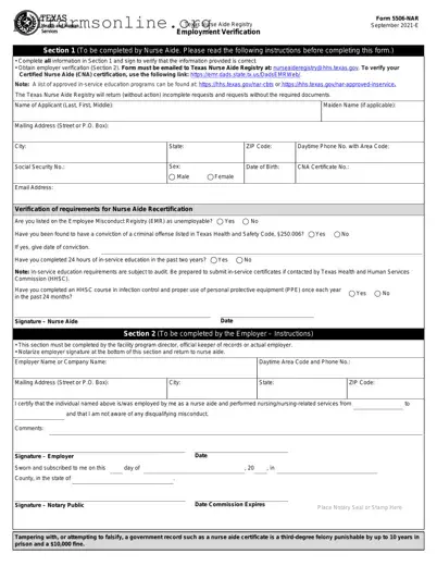 Texas 5506 Nar Template