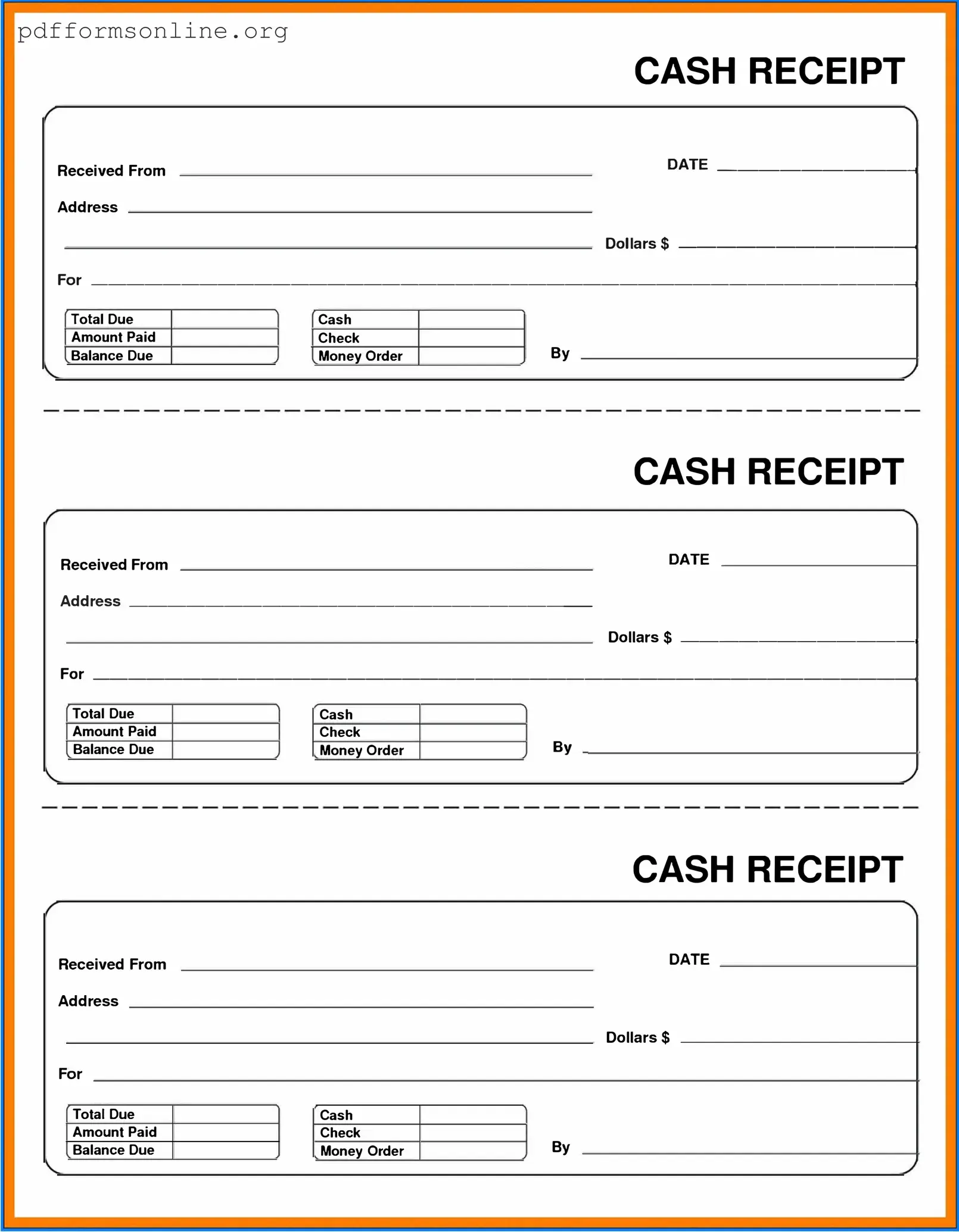 Cash Receipt Template