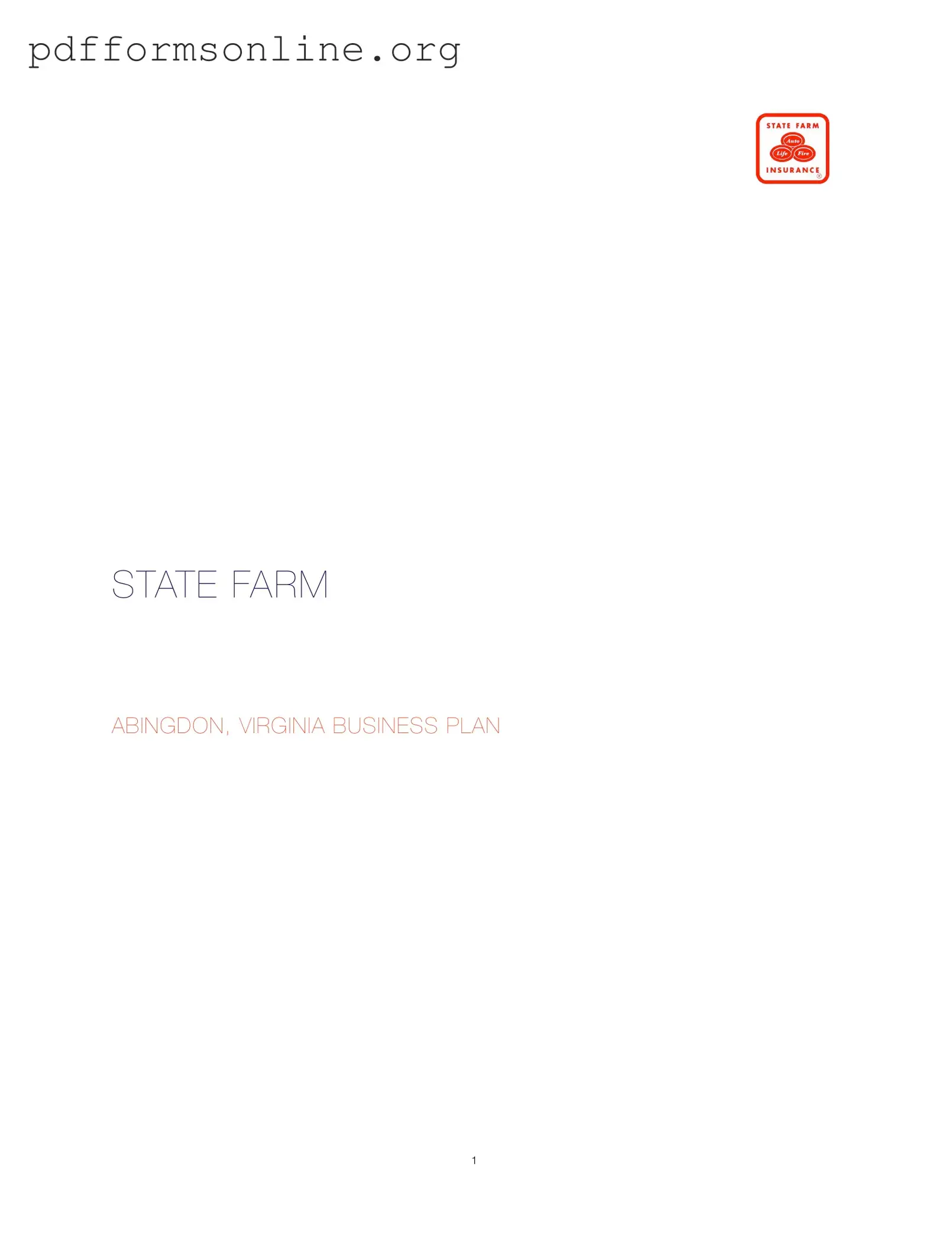 State Farm Insurance Business Plan Template