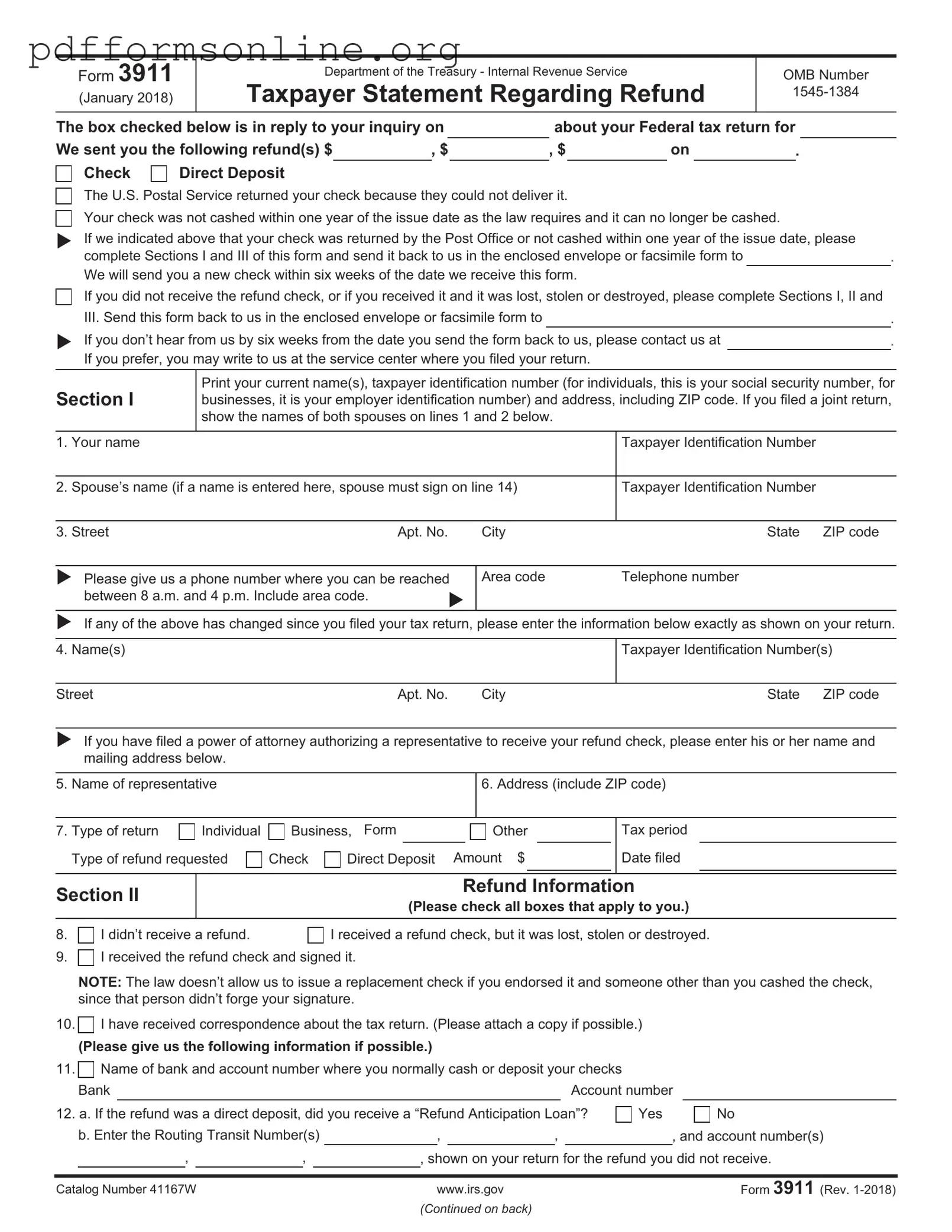 IRS 3911 Template