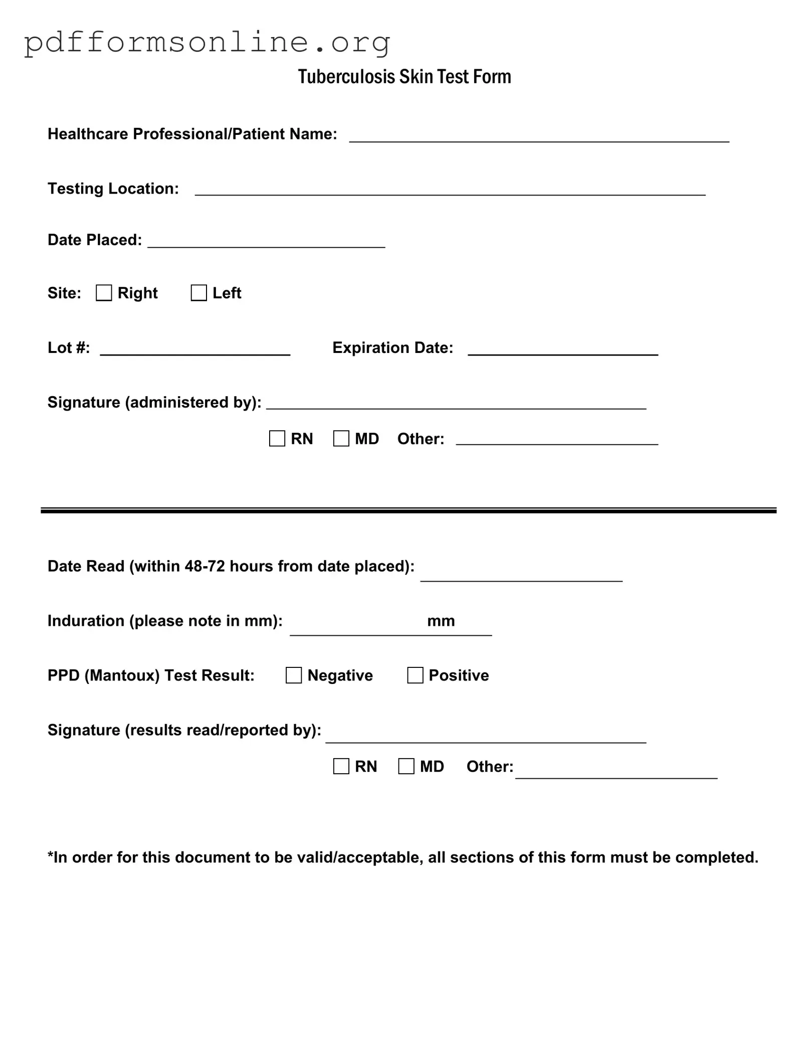Tb Test Template