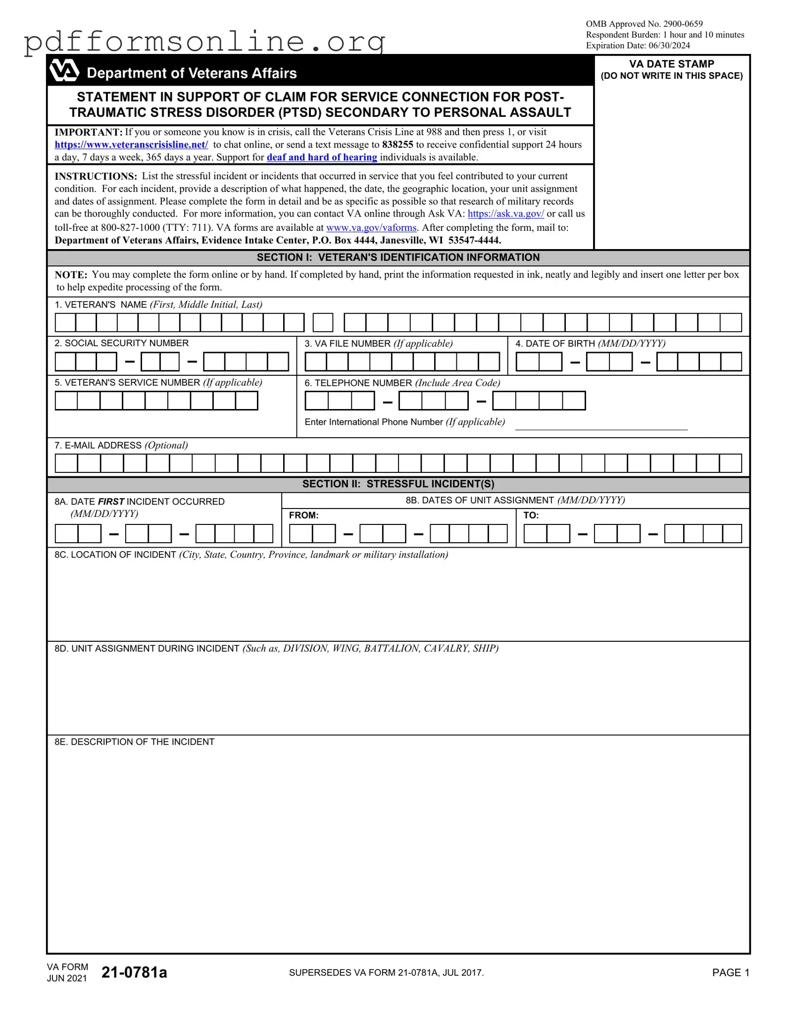 Va 21 0781A Template